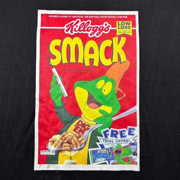 NET Vintage Men T-Shirt Killogg's Smack Crack Cereal Parody Streetwear 3X K145 - Picture 2 of 9
